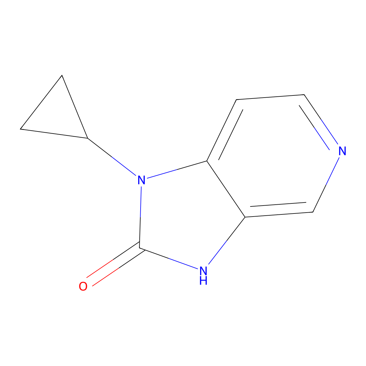 1-Cyclopropyl-1,3-dihydroimidazo[4,5-c]pyridine-2-one molecular structure, CAS 380605-29-8