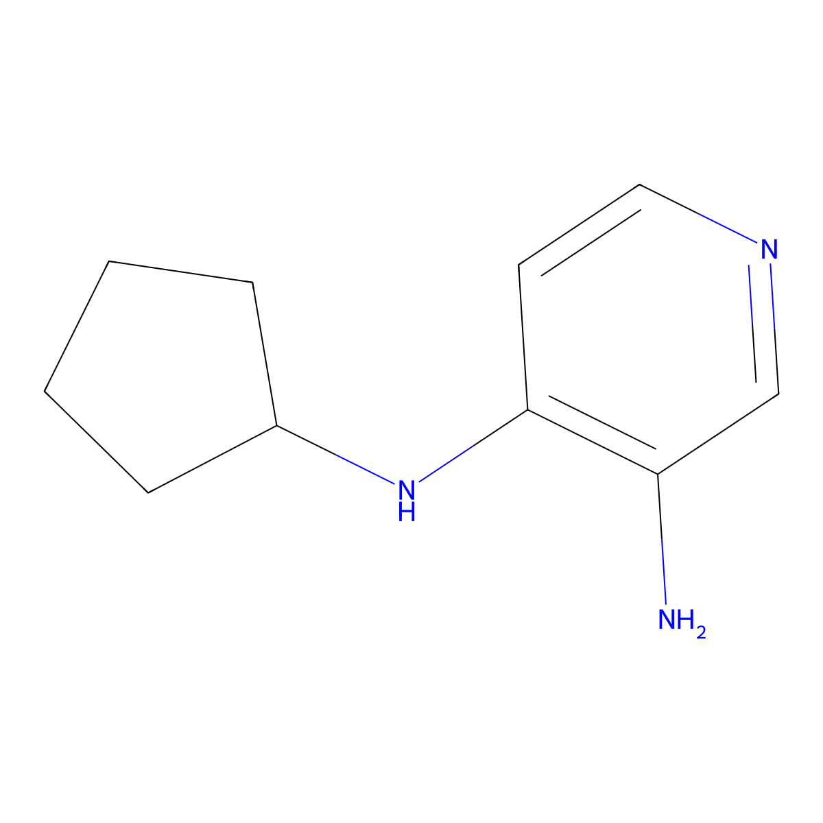 N4-Cyclopentylpyridine-3,4-diamine molecular structure, CAS 380605-49-2