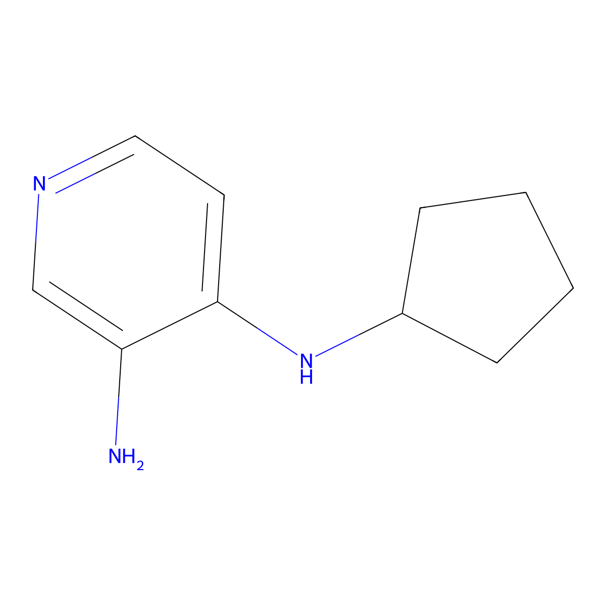 N4-Cyclopentylpyridine-3,4-diamine molecular structure, CAS 380605-49-2