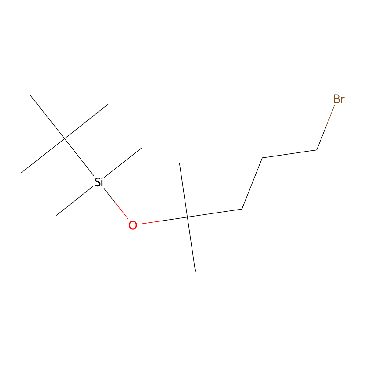 (4-Bromo-1,1-dimethyl-butoxy)-tert-butyl-dimethyl-silane molecular structure, CAS 380605-59-4
