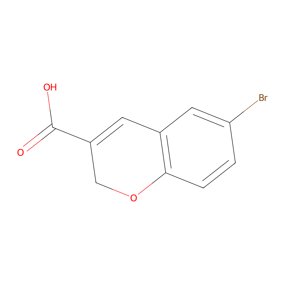6-bromo-2H-chromene-3-carboxylic acid molecular structure, CAS 380607-15-8