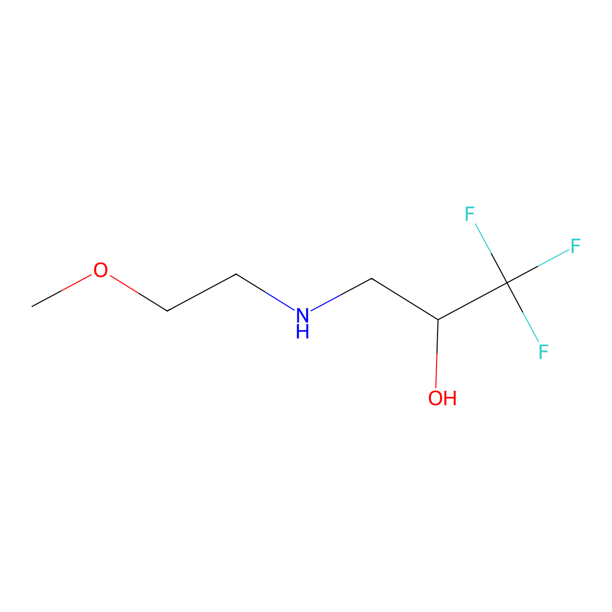 1,1,1-Trifluoro-3-[(2-methoxyethyl)amino]propan-2-ol molecular structure, CAS 380609-27-8