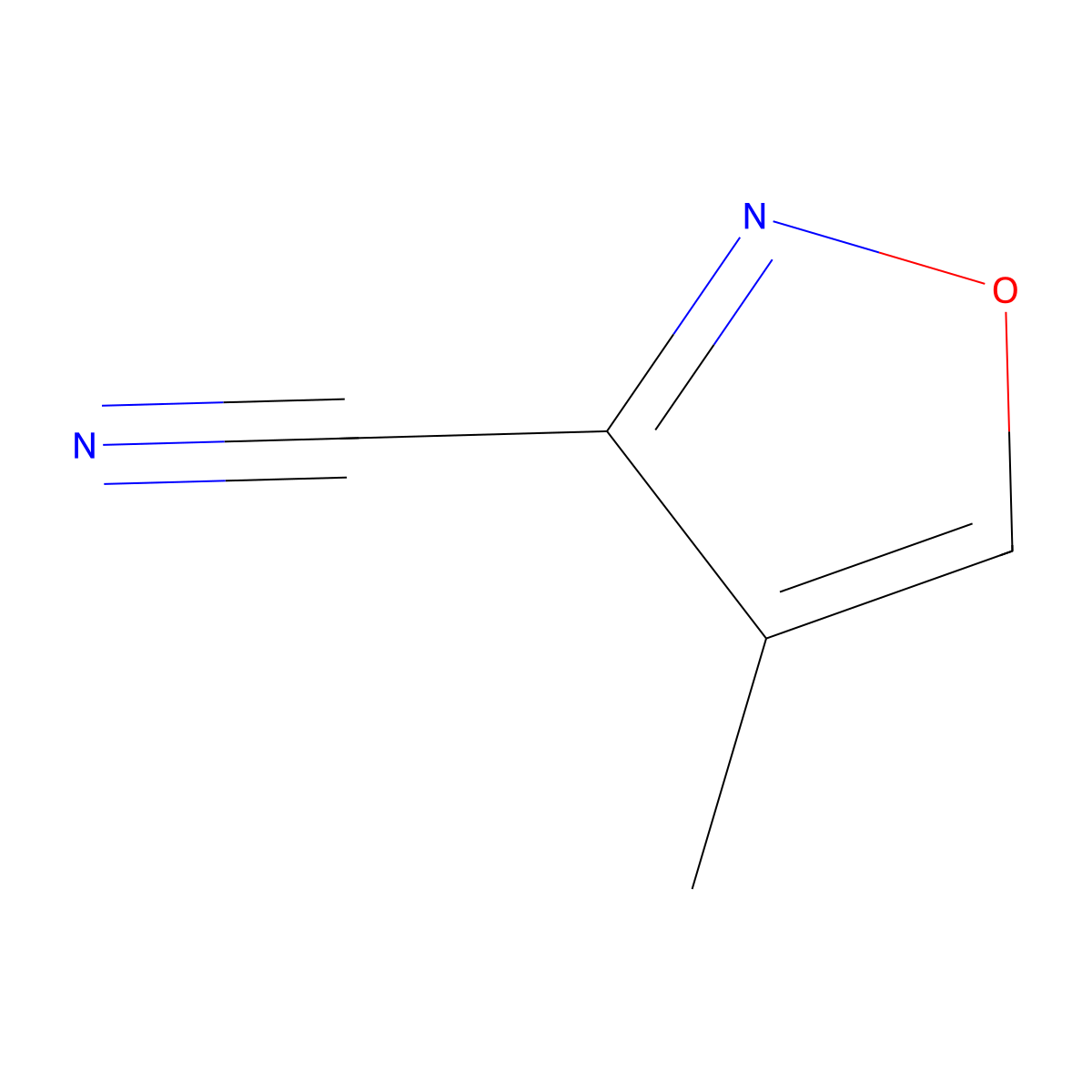 4-Methylisoxazole-3-carbonitrile molecular structure, CAS 38061-71-1