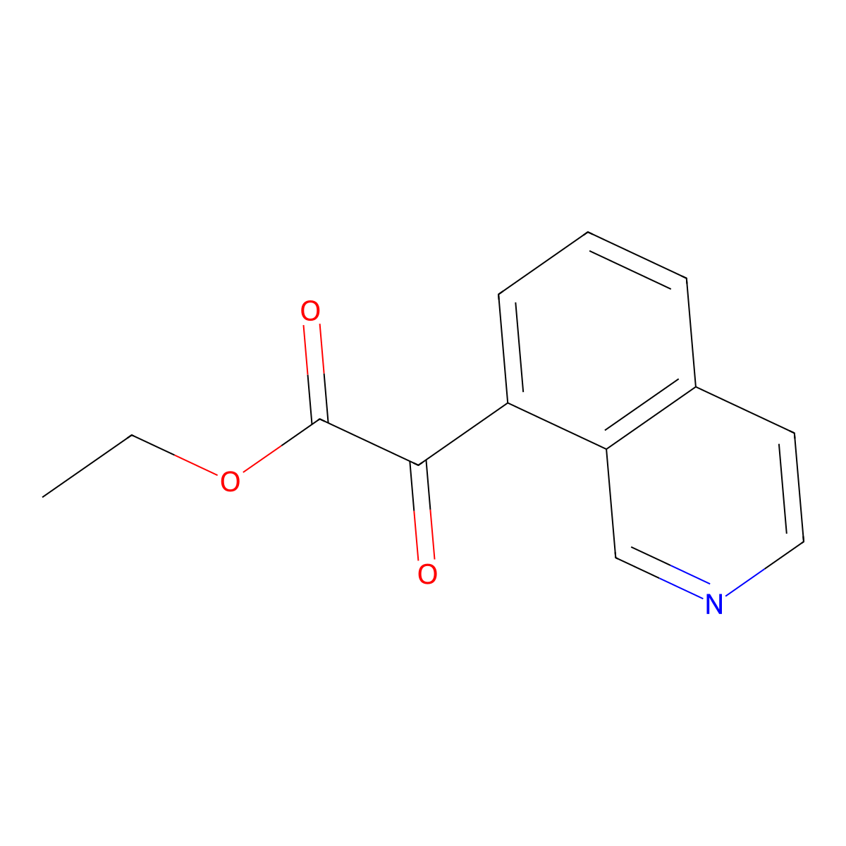 Ethyl 2-(isoquinolin-8-yl)-2-oxoacetate molecular structure, CAS 380610-87-7