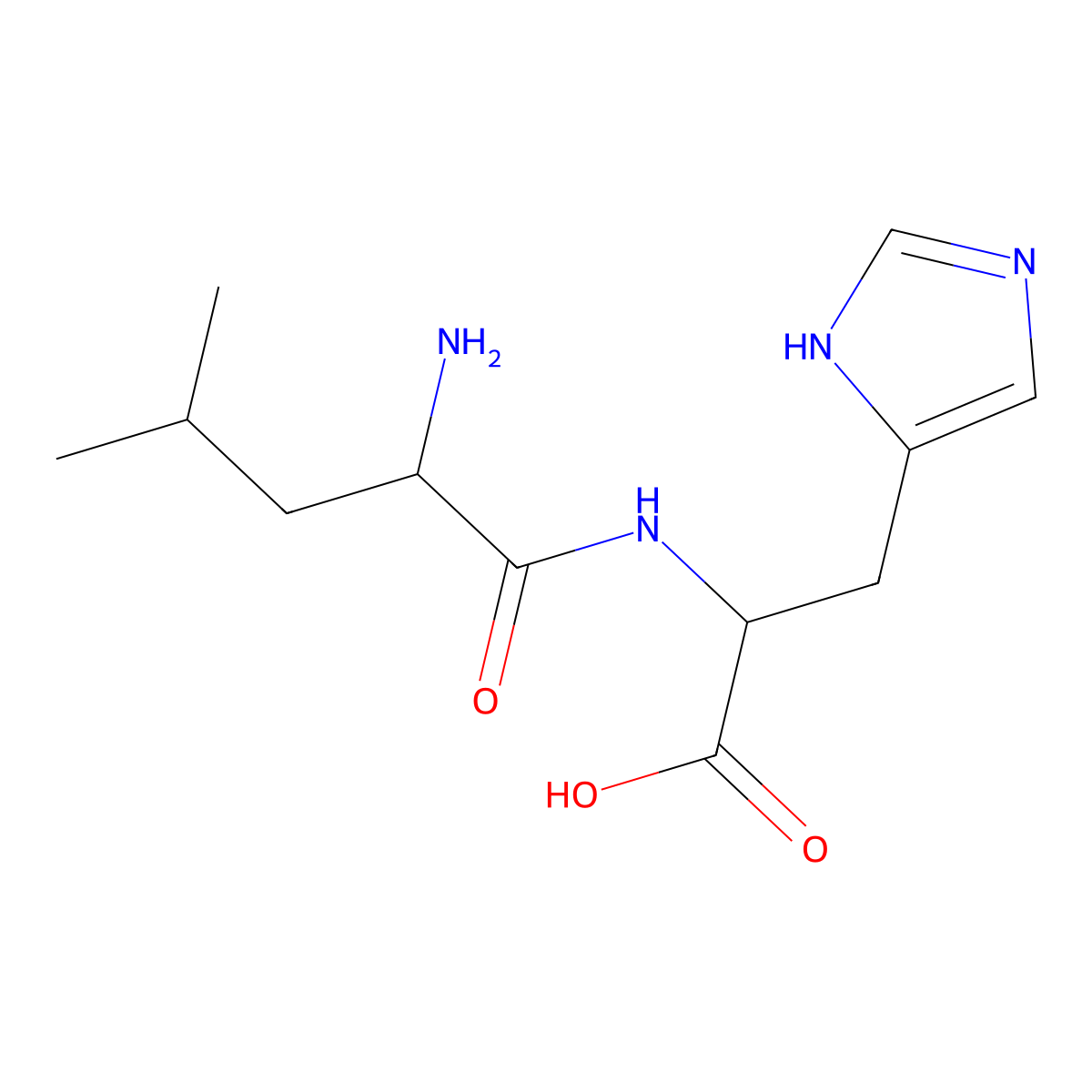 H-Leu-his-OH molecular structure, CAS 38062-72-5