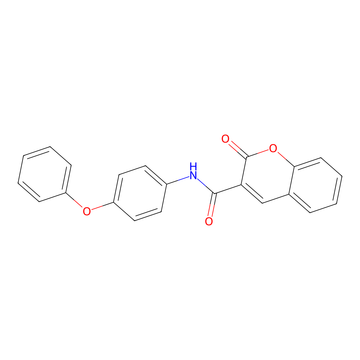 2-oxo-N-(4-phenoxyphenyl)-2H-chromene-3-carboxamide molecular structure, CAS 380622-46-8