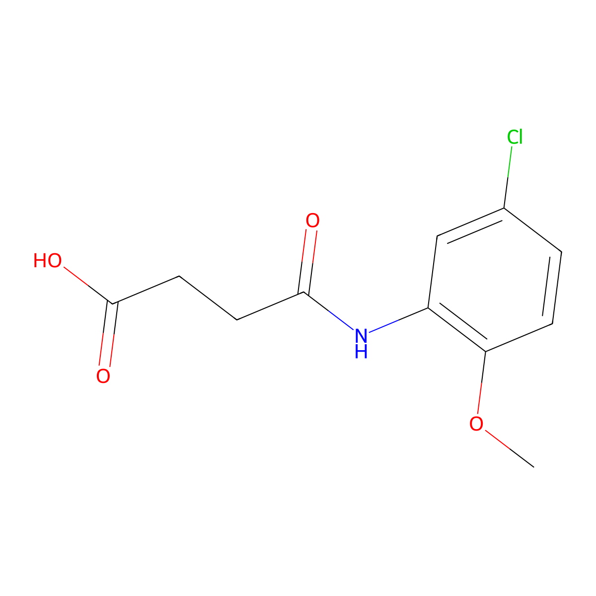 3-[(5-Chloro-2-methoxyphenyl)carbamoyl]propanoic acid molecular structure, CAS 380623-62-1