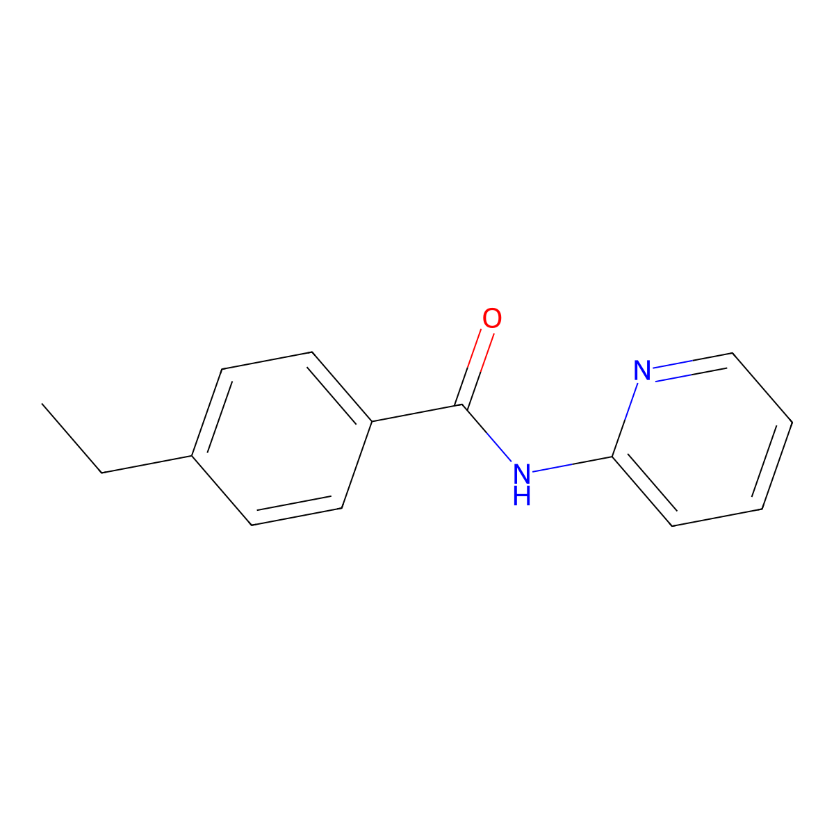 4-ethyl-N-(2-pyridinyl)benzamide molecular structure, CAS 380623-96-1