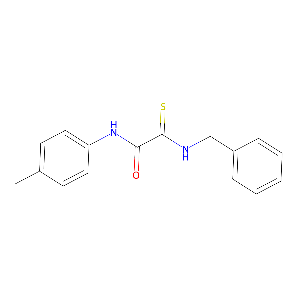 2-(benzylamino)-N-(4-methylphenyl)-2-thioxoacetamide molecular structure, CAS 380626-05-1