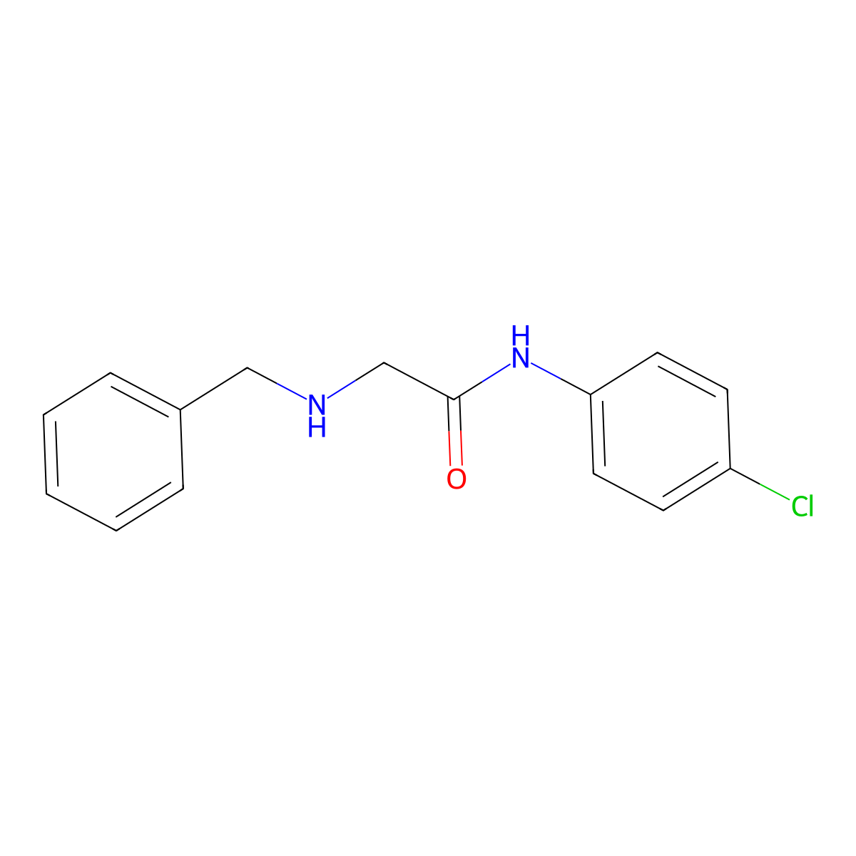 2-(benzylamino)-N-(4-chlorophenyl)acetamide molecular structure, CAS 380626-06-2