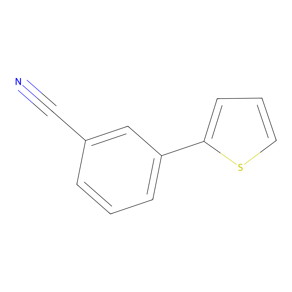 3-Thien-2-ylbenzonitrile molecular structure, CAS 380626-35-7