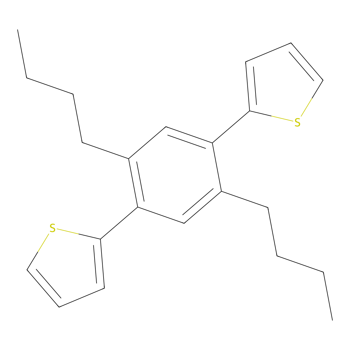 2,2'-(2,5-Dibutyl-1,4-phenylene)bis[thiophene] molecular structure, CAS 380626-37-9