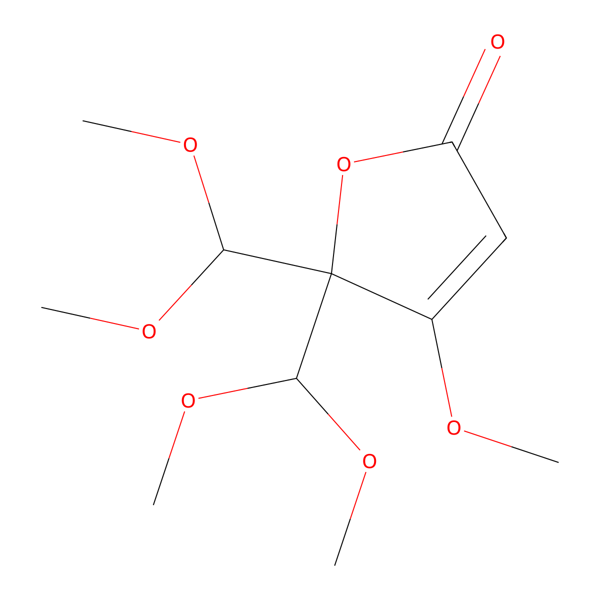 5,5-Bis(dimethoxymethyl)-4-methoxy-2(5H)-furanone molecular structure, CAS 380626-57-3