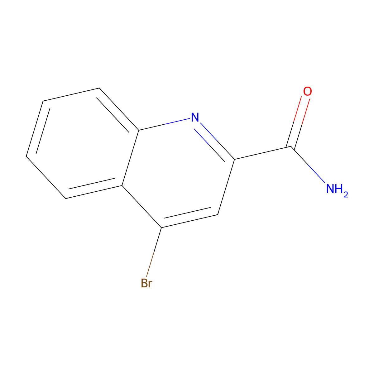 4-Bromoquinoline-2-carboxamide molecular structure, CAS 380626-87-9