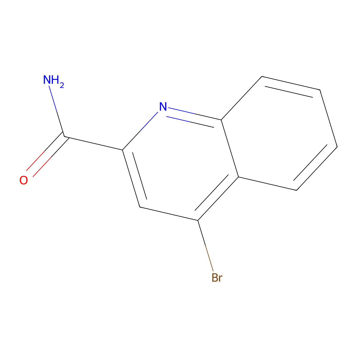 4-Bromoquinoline-2-carboxamide molecular structure, CAS 380626-87-9