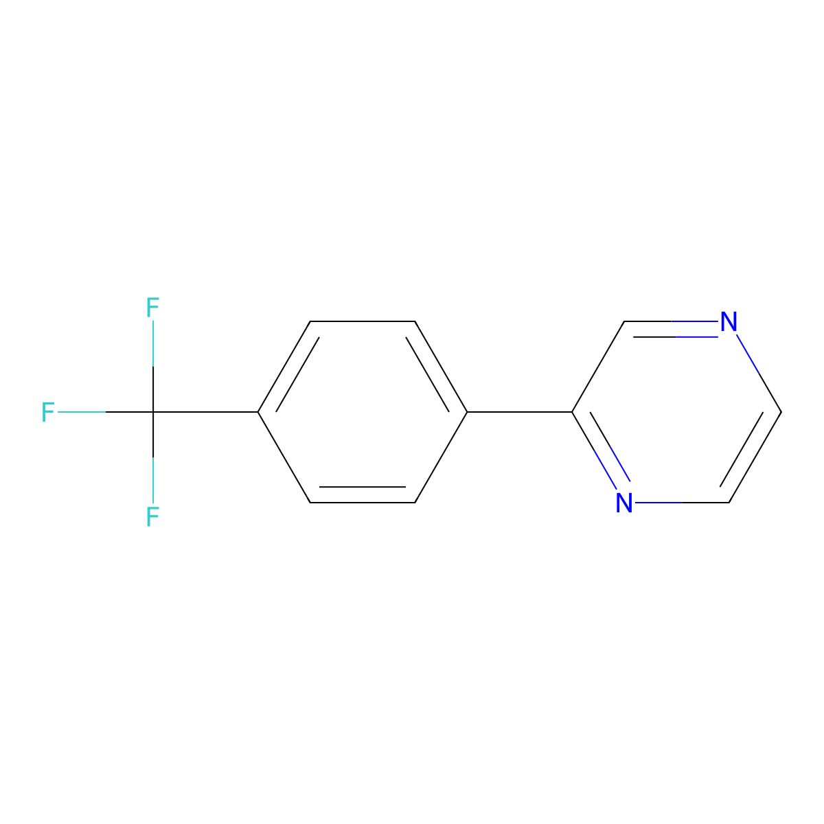 2-[4-(Trifluoromethyl)phenyl]pyrazine molecular structure, CAS 380626-88-0