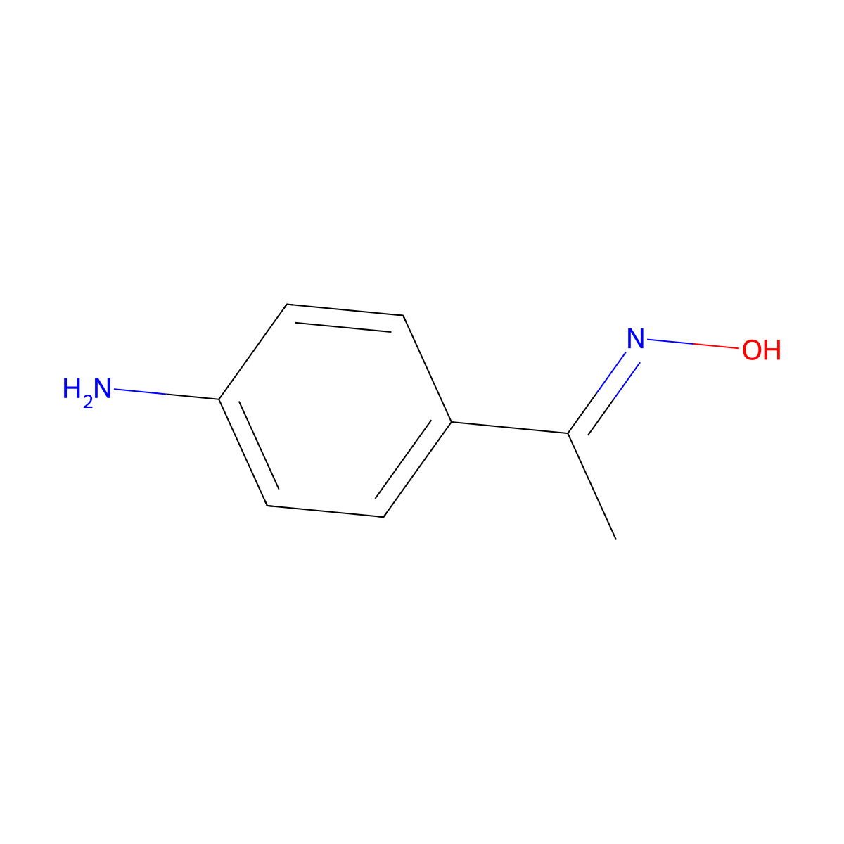 N-[1-(4-aminophenyl)ethylidene]hydroxylamine molecular structure, CAS 38063-81-9