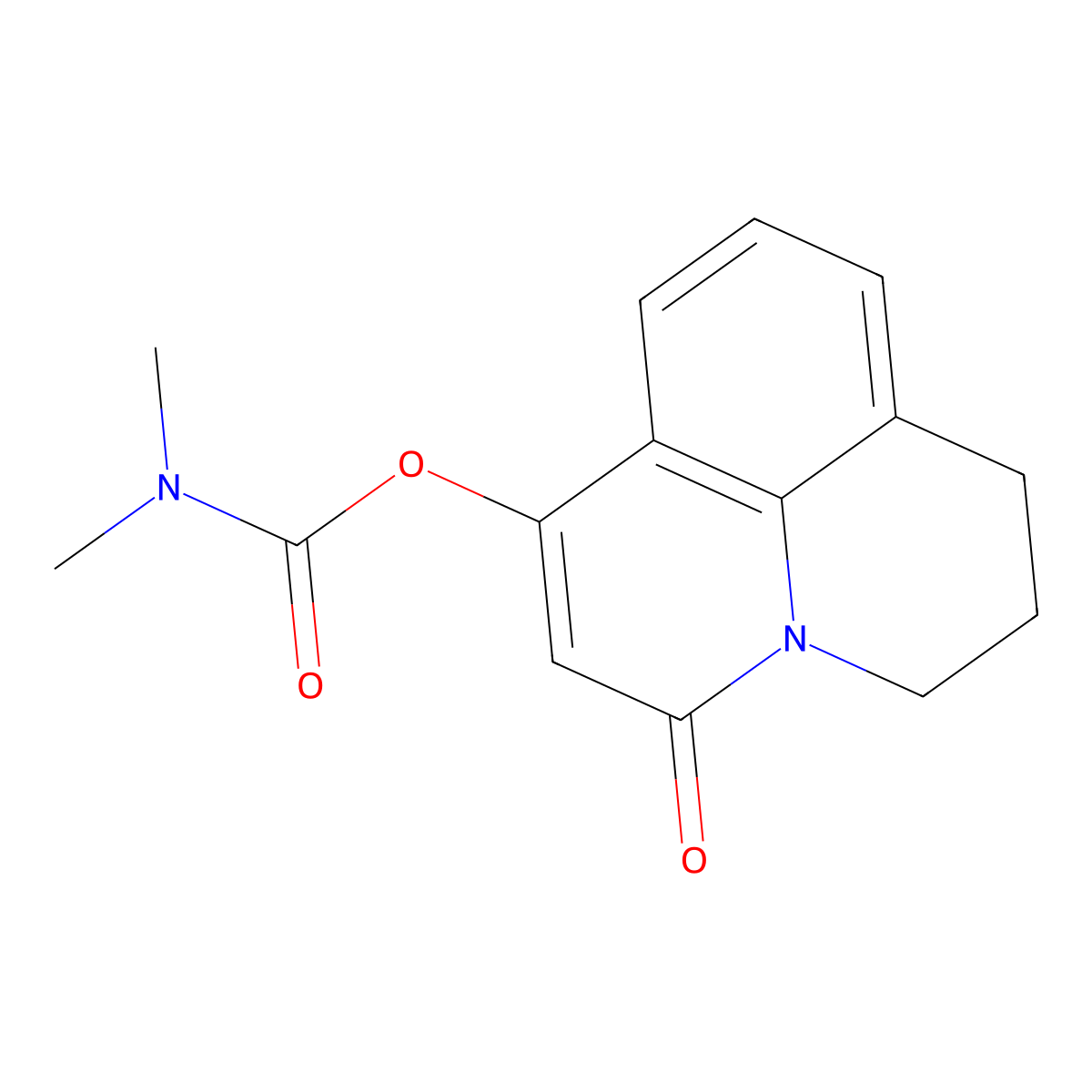 5-oxo-2,3-dihydro-1H,5H-pyrido[3,2,1-ij]quinolin-7-yl dimethylcarbamate molecular structure, CAS 380632-35-9