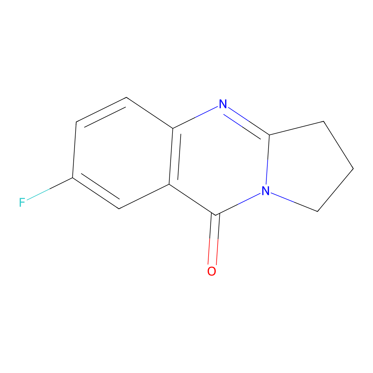 7-Fluoro-2,3-dihydropyrrolo[2,1-B]quinazolin-9(1H)-one molecular structure, CAS 380638-36-8