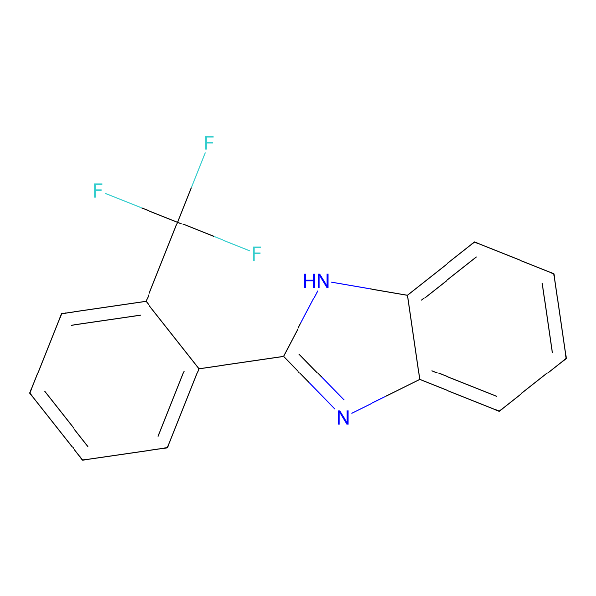 2-[2-(trifluoromethyl)phenyl]-1H-1,3-benzodiazole molecular structure, CAS 380639-07-6