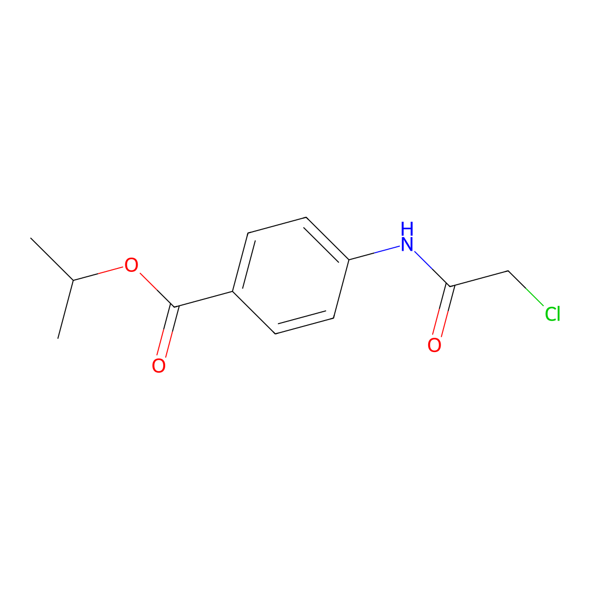 Propan-2-yl 4-(2-chloroacetamido)benzoate molecular structure, CAS 38064-88-9