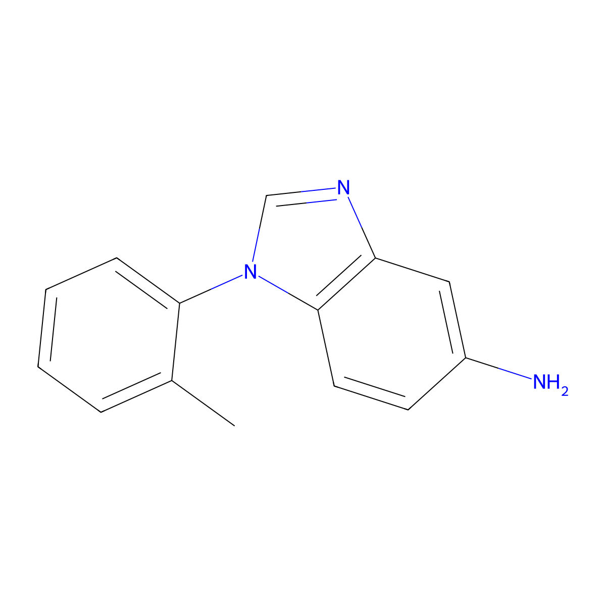 1H-Benzimidazol-5-amine, 1-(2-methylphenyl)- molecular structure, CAS 380641-64-5