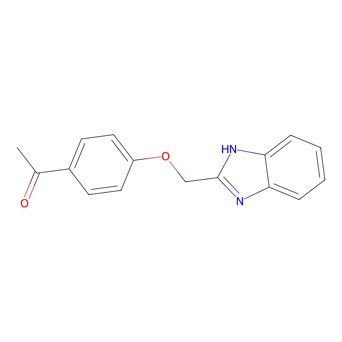 1-[4-(1H-benzimidazol-2-ylmethoxy)phenyl]ethanone molecular structure, CAS 380644-81-5