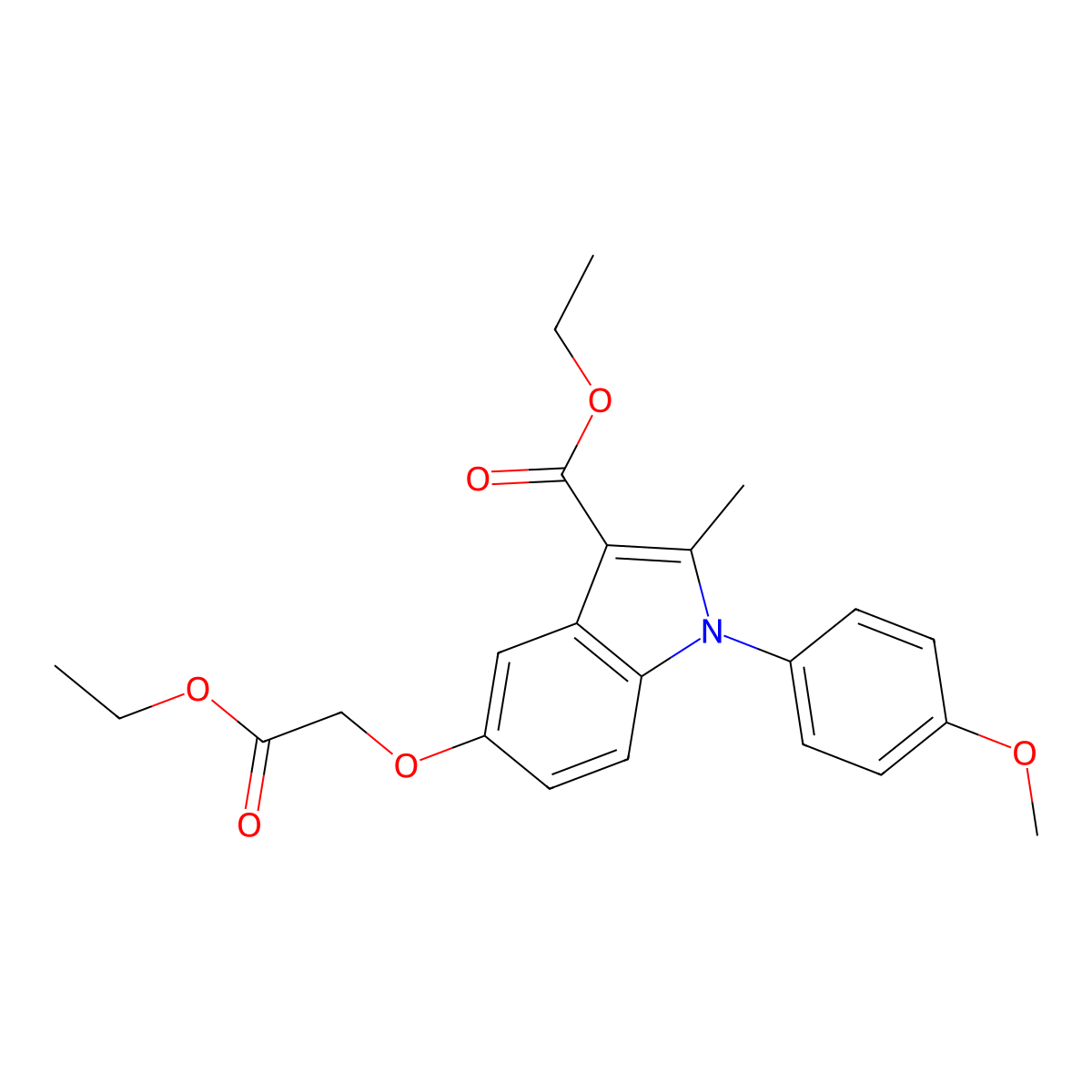 ethyl 5-(2-ethoxy-2-oxoethoxy)-1-(4-methoxyphenyl)-2-methyl-1H-indole-3-carboxylate molecular structure, CAS 380645-11-4
