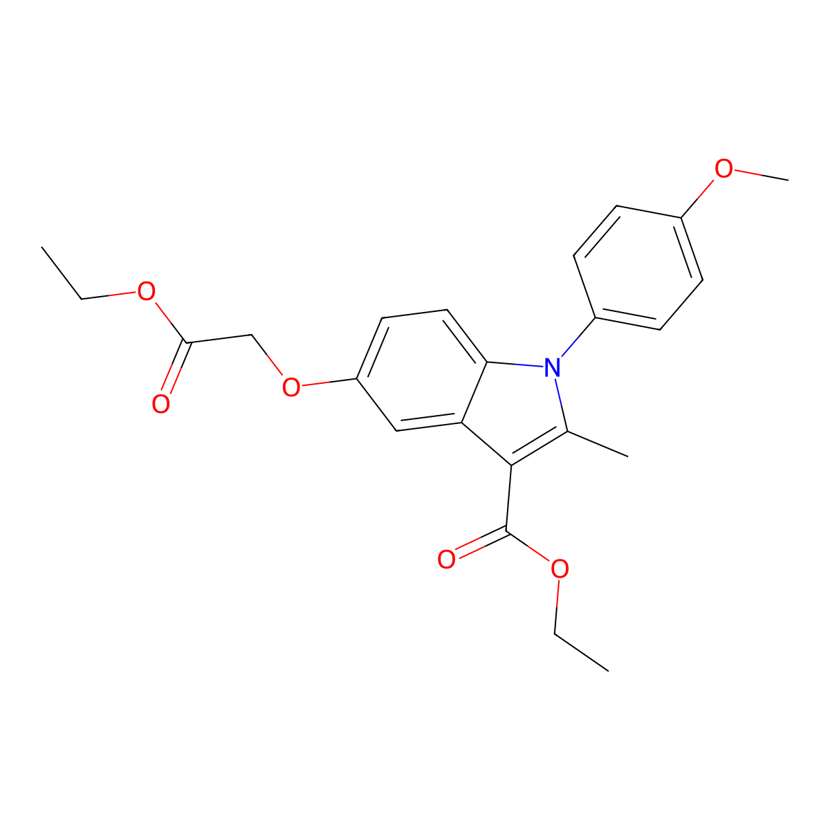 ethyl 5-(2-ethoxy-2-oxoethoxy)-1-(4-methoxyphenyl)-2-methyl-1H-indole-3-carboxylate molecular structure, CAS 380645-11-4