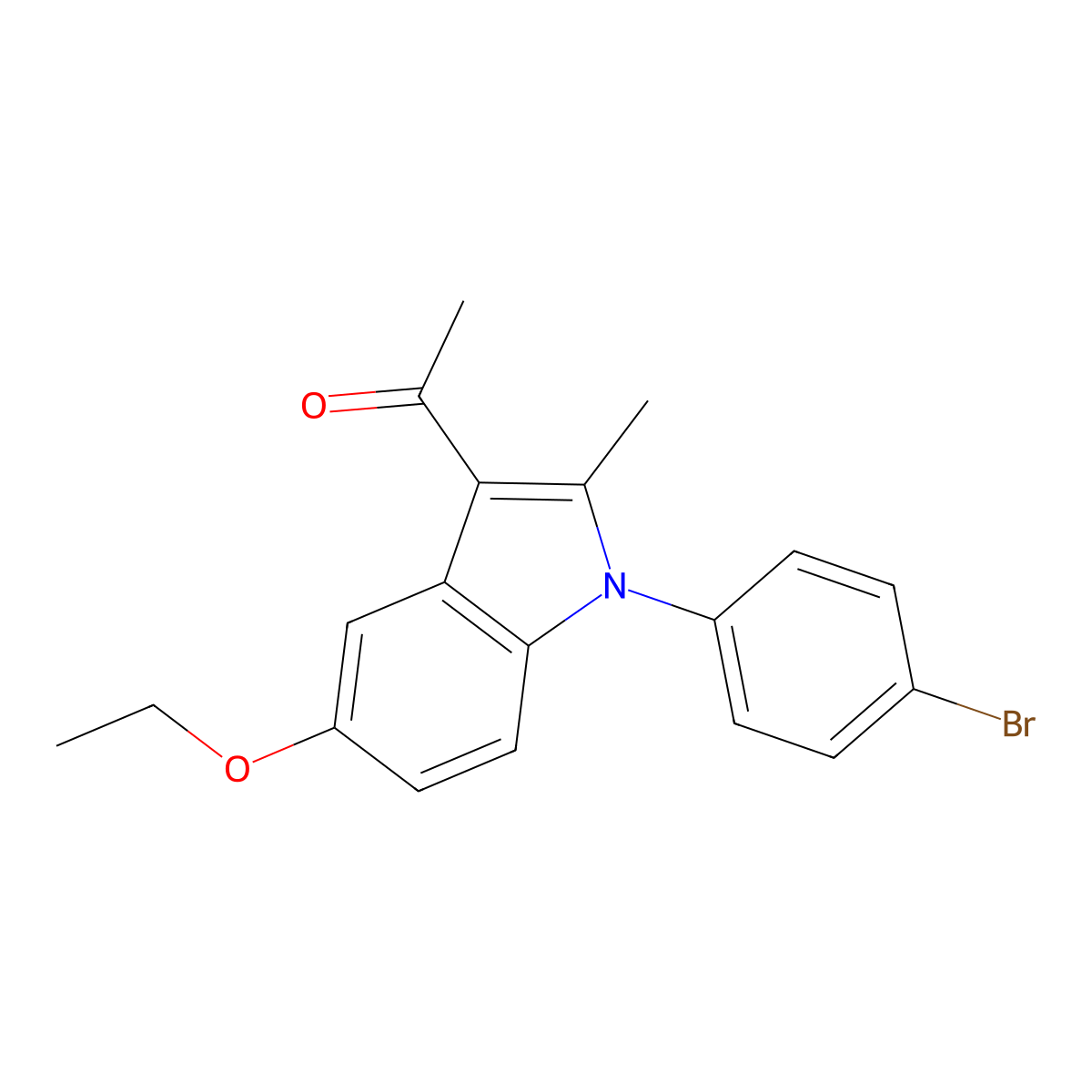 1-[1-(4-bromophenyl)-5-ethoxy-2-methyl-1H-indol-3-yl]ethanone molecular structure, CAS 380645-17-0