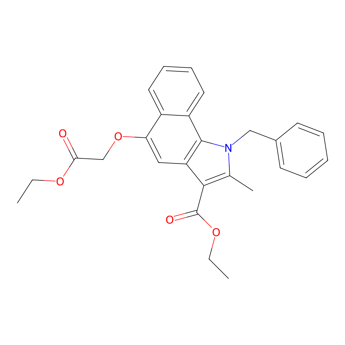 ethyl 1-benzyl-5-(2-ethoxy-2-oxoethoxy)-2-methyl-1H-benzo[g]indole-3-carboxylate molecular structure, CAS 380645-38-5