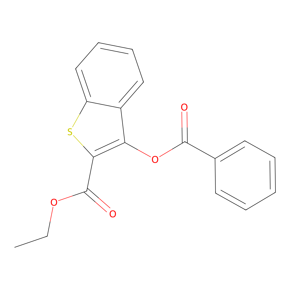 Ethyl 3-(benzoyloxy)-1-benzothiophene-2-carboxylate molecular structure, CAS 380645-39-6