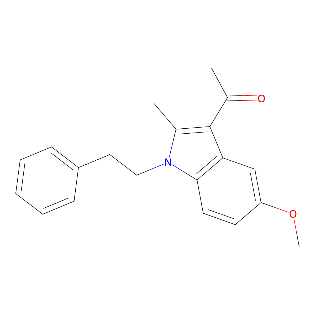 1-[5-methoxy-2-methyl-1-(2-phenylethyl)-1H-indol-3-yl]ethanone molecular structure, CAS 380645-68-1