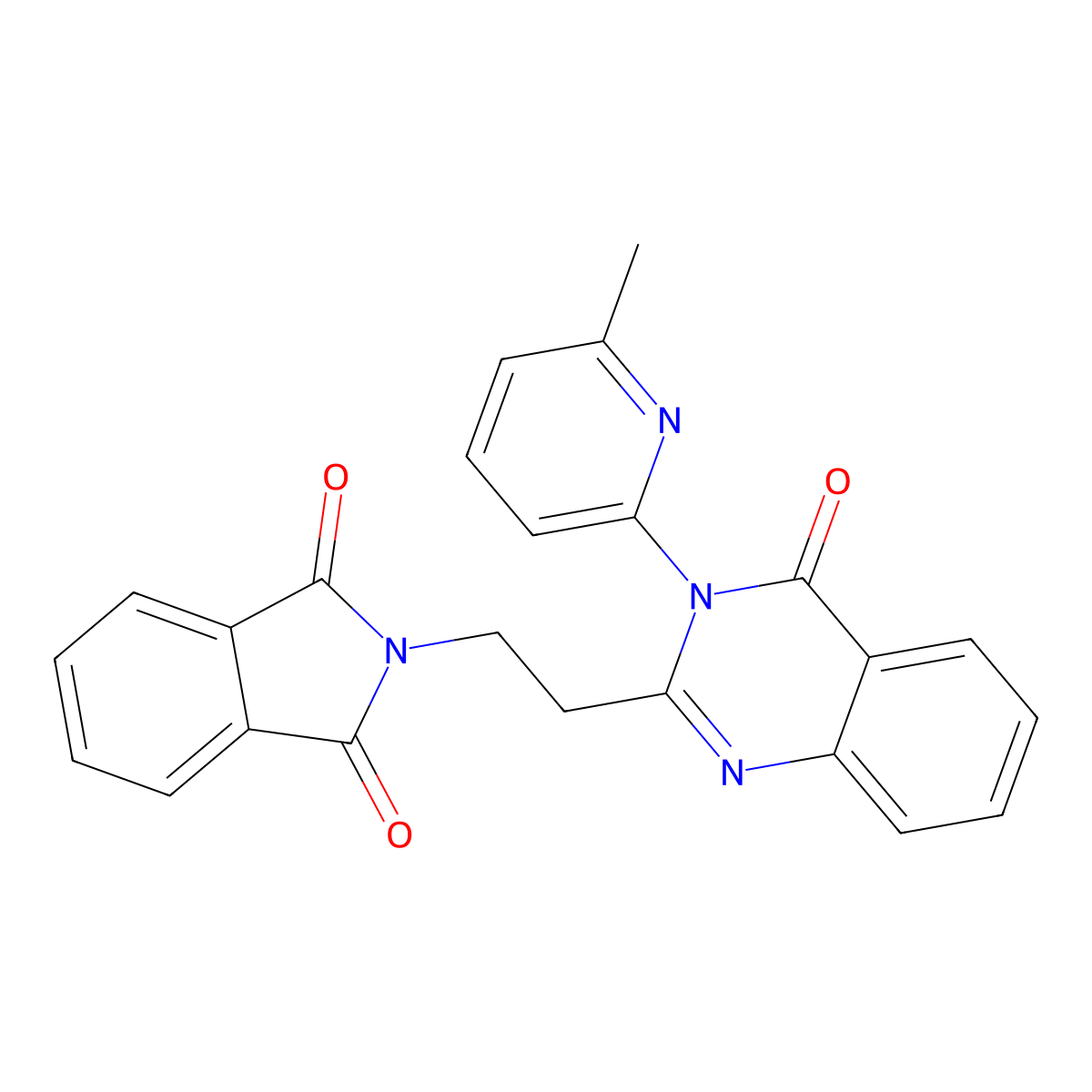 2-[2-[3-(6-Methylpyridin-2-yl)-4-oxoquinazolin-2-yl]ethyl]isoindole-1,3-dione molecular structure, CAS 380646-78-6