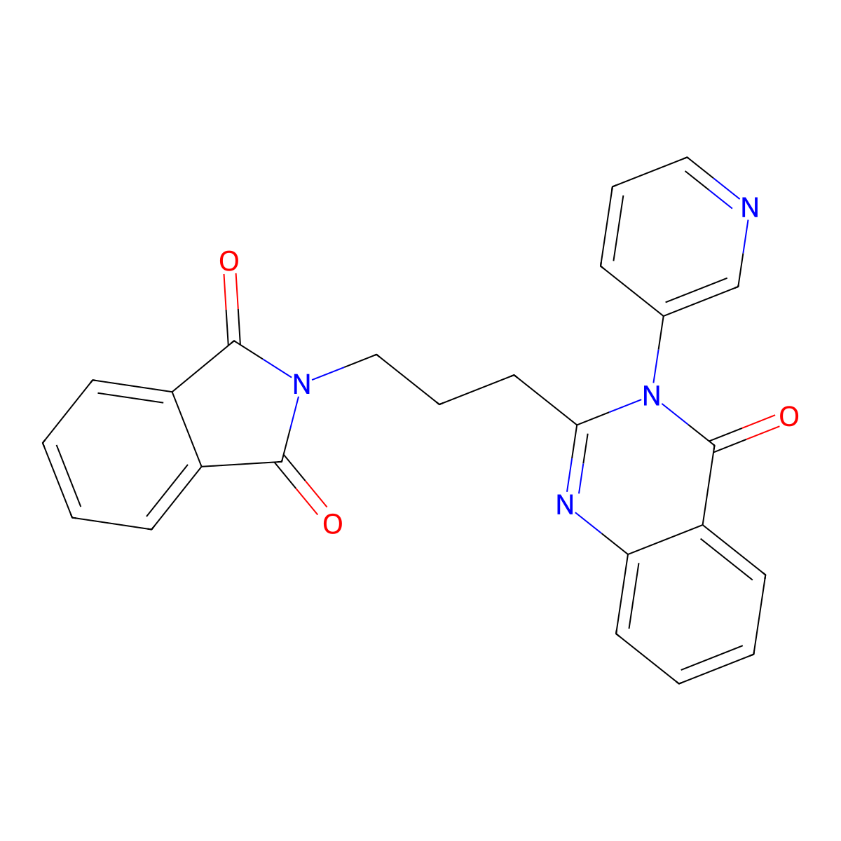 2-[3-(4-Oxo-3-pyridin-3-ylquinazolin-2-yl)propyl]isoindole-1,3-dione molecular structure, CAS 380646-85-5