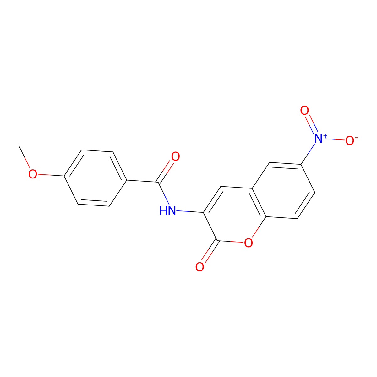 4-methoxy-N-(6-nitro-2-oxochromen-3-yl)benzamide molecular structure, CAS 380651-32-1