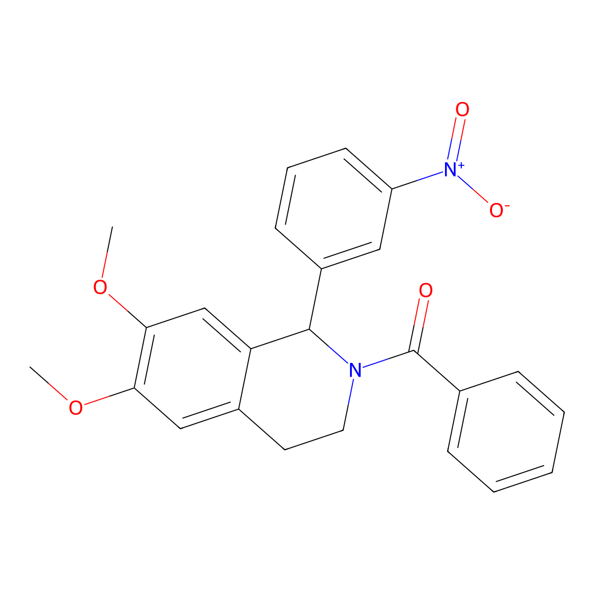 [6,7-dimethoxy-1-(3-nitrophenyl)-3,4-dihydro-1H-isoquinolin-2-yl]-phenylmethanone molecular structure, CAS 380651-40-1
