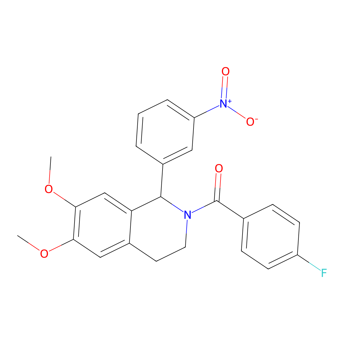 2-(4-Fluorobenzoyl)-6,7-dimethoxy-1-(3-nitrophenyl)-1,2,3,4-tetrahydroisoquinoline molecular structure, CAS 380651-41-2