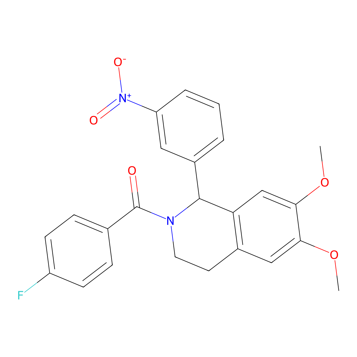 2-(4-Fluorobenzoyl)-6,7-dimethoxy-1-(3-nitrophenyl)-1,2,3,4-tetrahydroisoquinoline molecular structure, CAS 380651-41-2