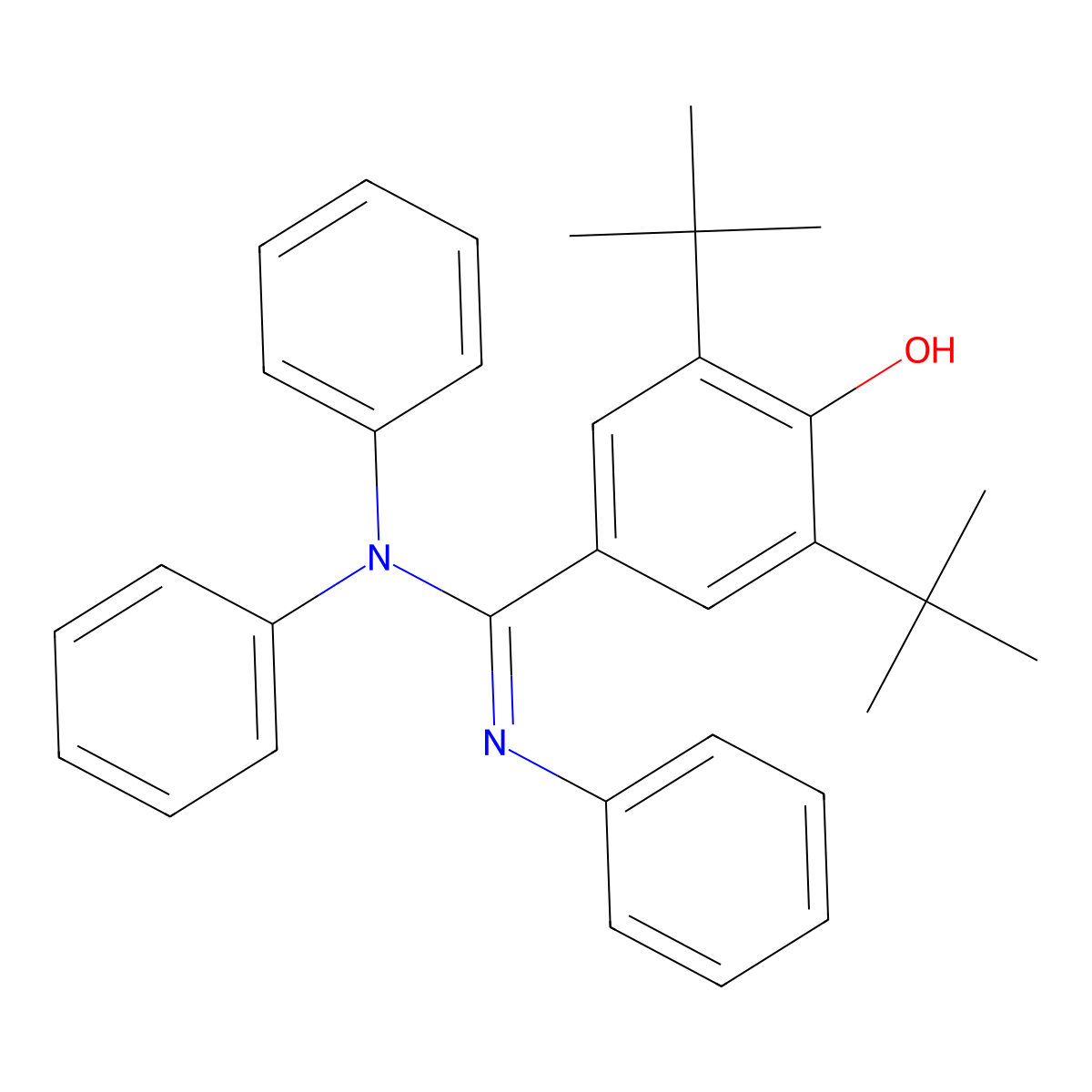 3,5-ditert-butyl-4-hydroxy-N,N,N'-triphenylbenzenecarboximidamide molecular structure, CAS 380651-64-9