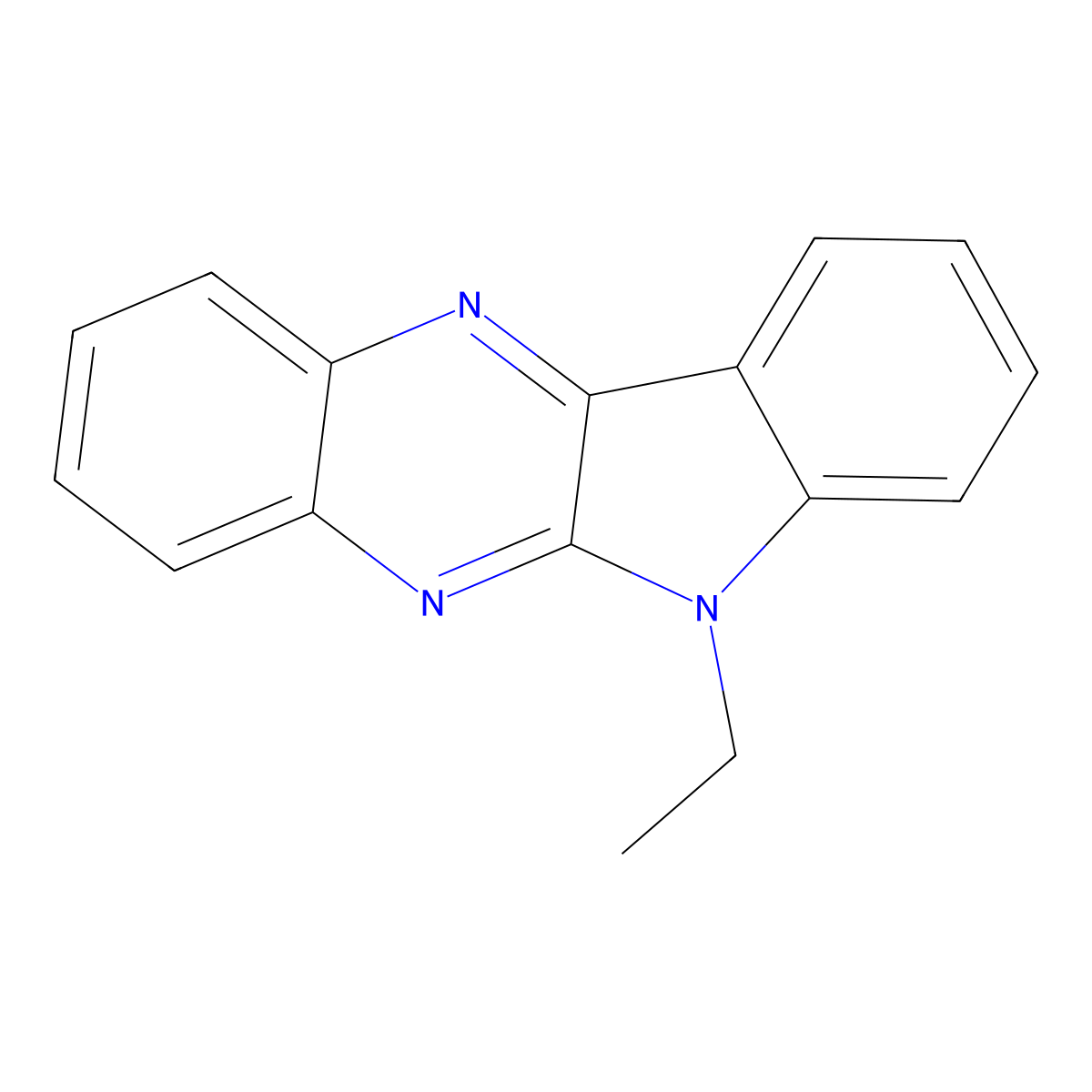 6-Ethyl-6H-indolo[2,3-b]quinoxaline molecular structure, CAS 380653-35-0