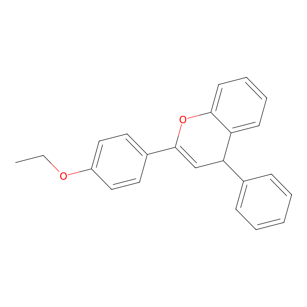2-(4-ethoxyphenyl)-4-phenyl-4H-chromene molecular structure, CAS 380659-06-3
