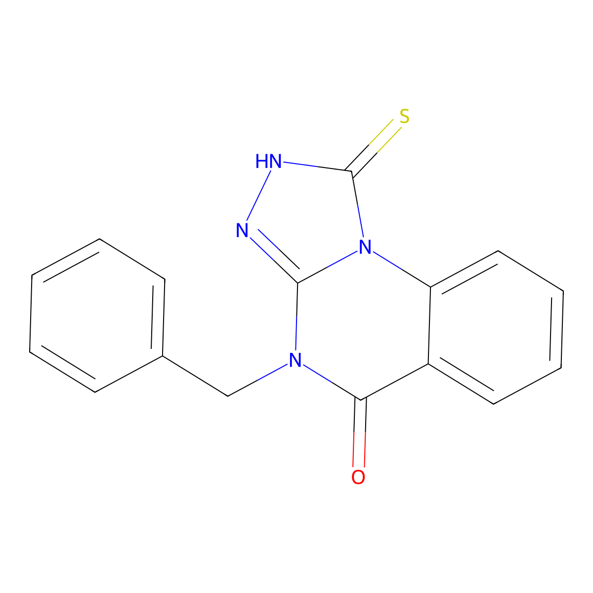 4-benzyl-1-sulfanyl-4H,5H-(1,2,4)triazolo(4,3-a)quinazolin-5-one molecular structure, CAS 380663-73-0