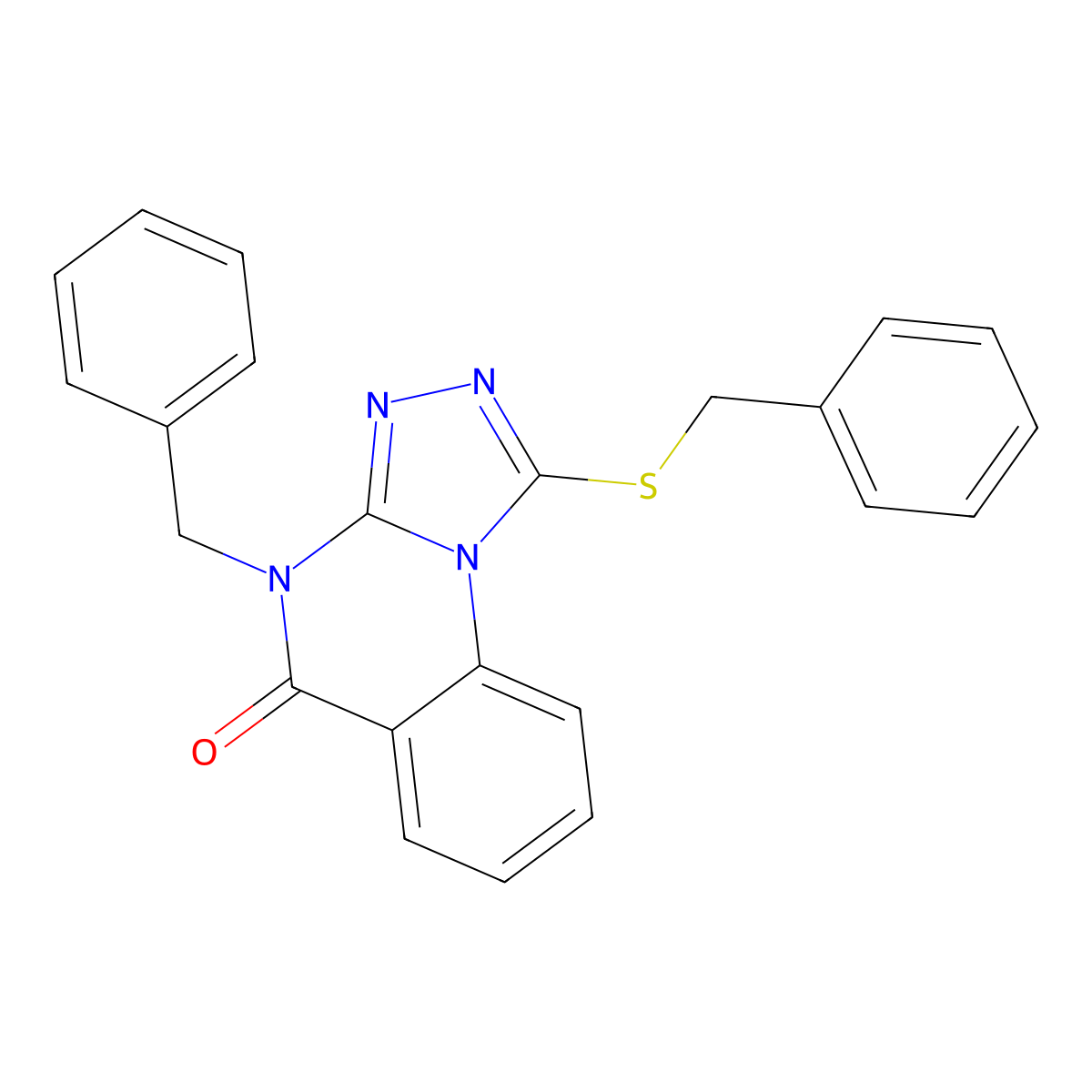 4-Benzyl-1-benzylsulfanyl-[1,2,4]triazolo[4,3-a]quinazolin-5-one molecular structure, CAS 380664-05-1