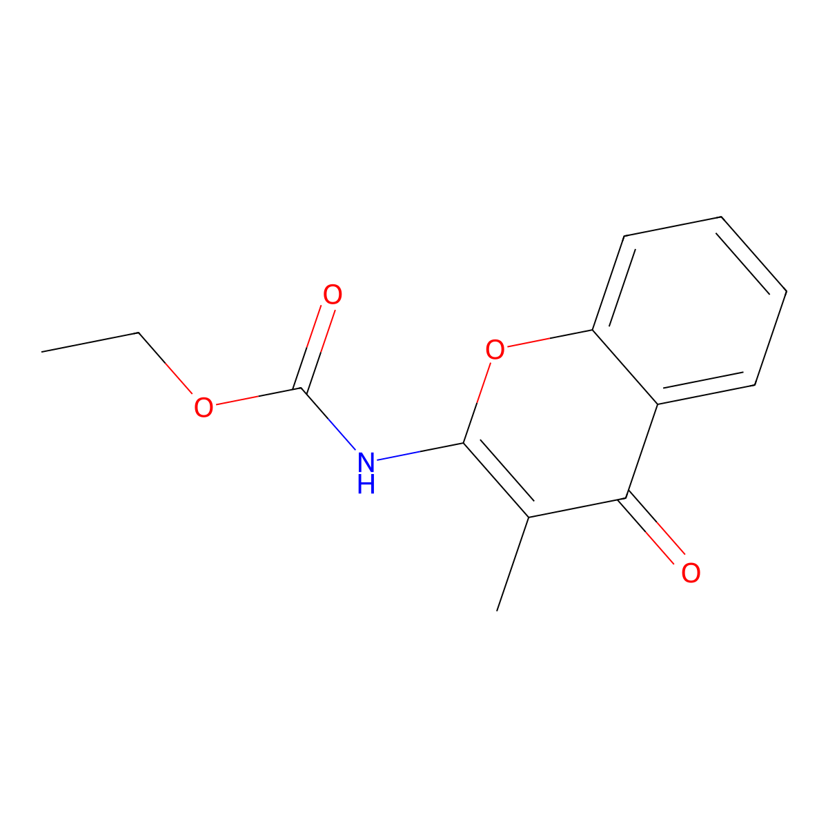 N-(3-methyl-4-oxo-1-benzopyran-2-yl)carbamic acid ethyl ester molecular structure, CAS 380664-21-1