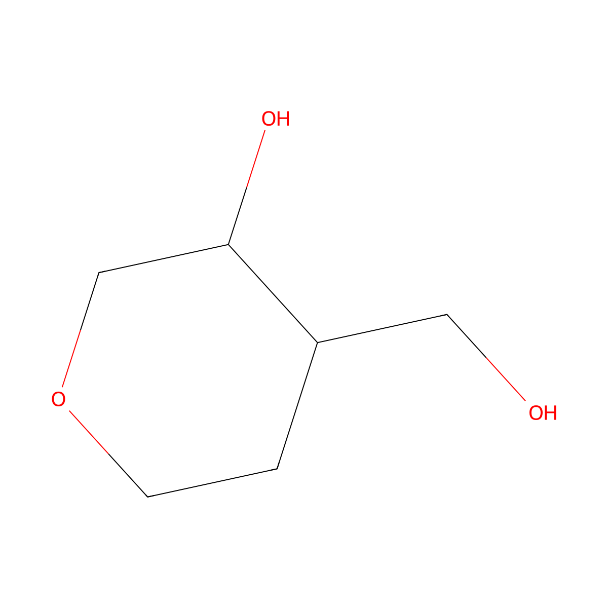 4-(Hydroxymethyl)tetrahydro-2H-pyran-3-ol molecular structure, CAS 380665-15-6