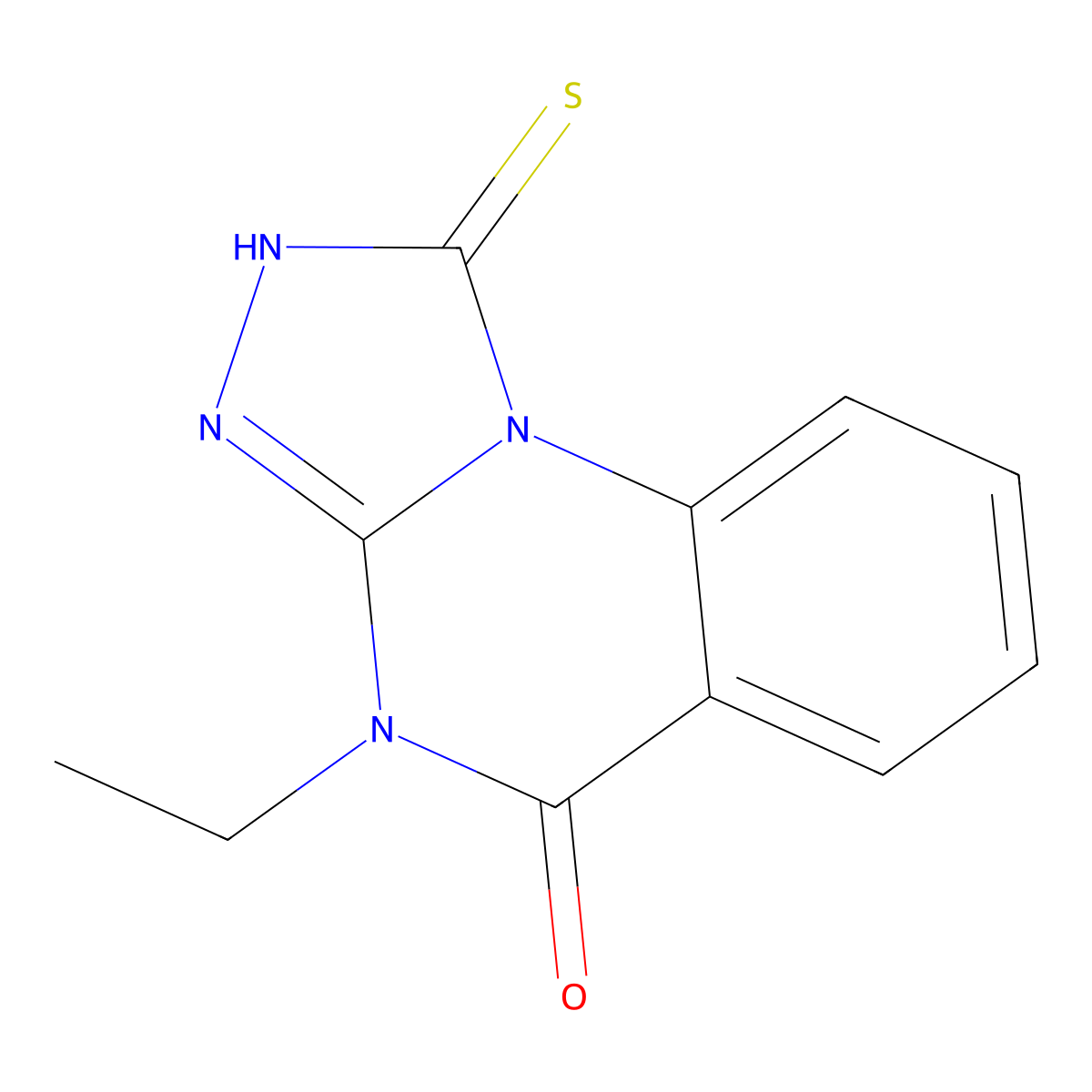 4-ethyl-1-sulfanyl-4H,5H-[1,2,4]triazolo[4,3-a]quinazolin-5-one molecular structure, CAS 380674-66-8