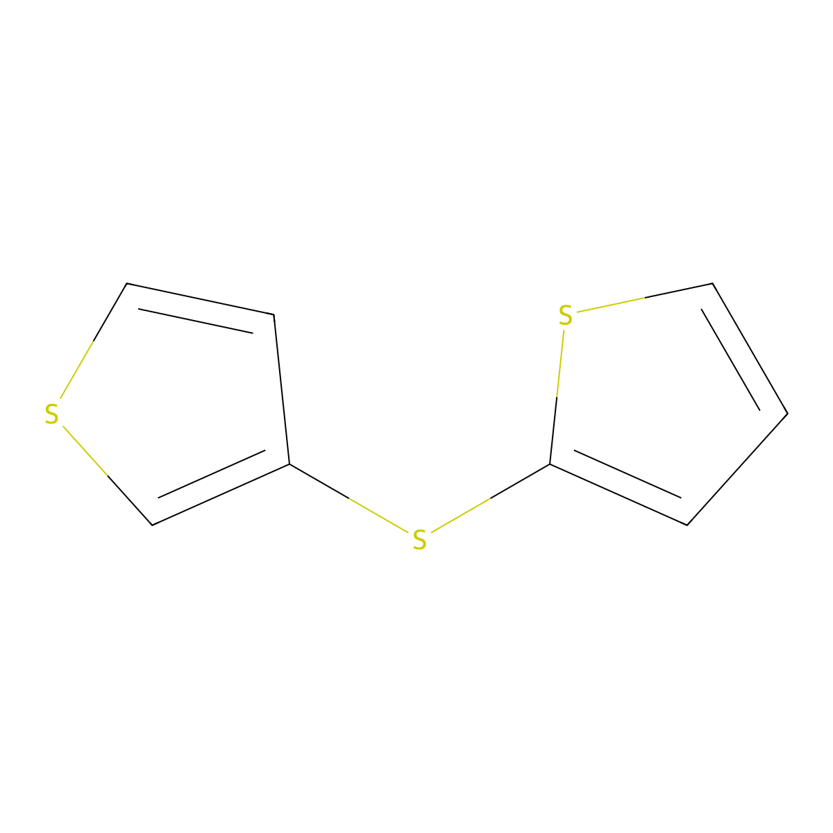 2-(3-Thienylthio)thiophene molecular structure, CAS 3807-37-2