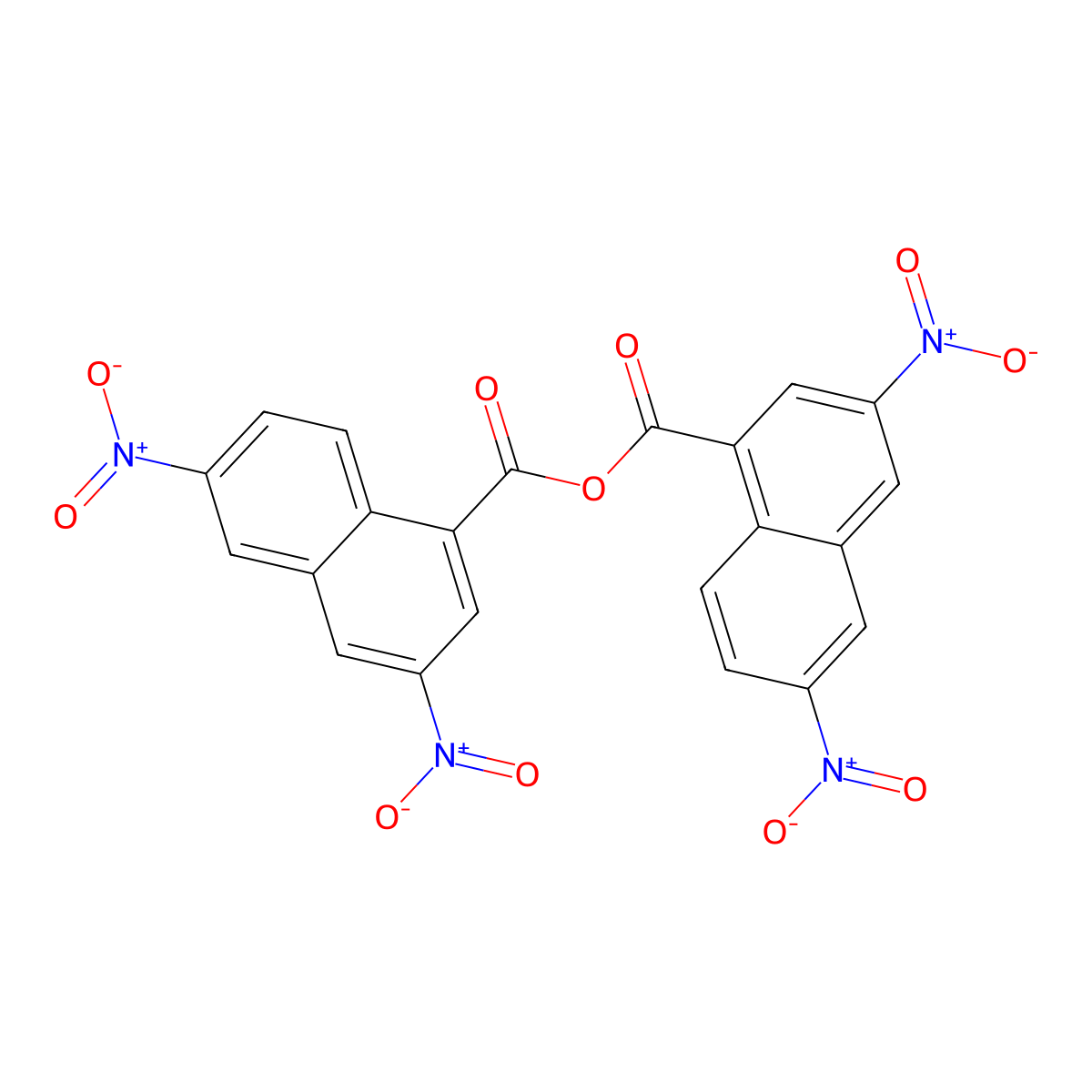 3,6-Dinitronaphthalene-1-carboxylic anhydride molecular structure, CAS 3807-80-5