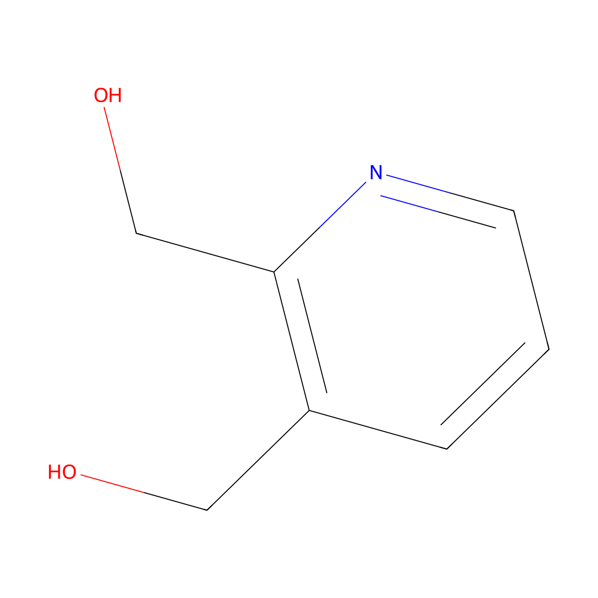 Pyridine-2,3-dimethanol molecular structure, CAS 38070-79-0
